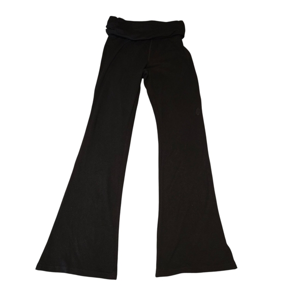FP Movement by Free People Pants - FP Movement Women's Medium Black Flared Pullon Pants Roll-down Waistband